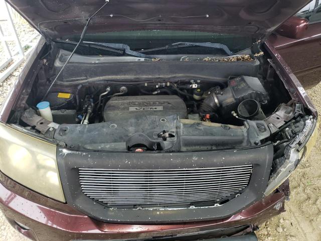 5FNYF4H6XAB024973 - 2010 HONDA PILOT EXL Bordo fotoğraf 12