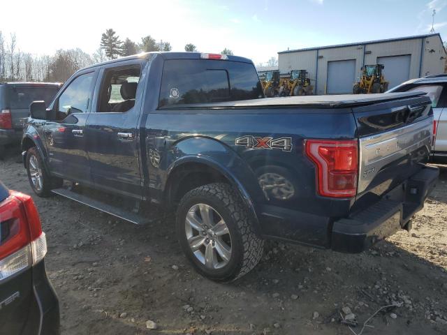 1FTEW1EG2FFC43217 - 2015 FORD F150 SUPERCREW BLUE photo 2