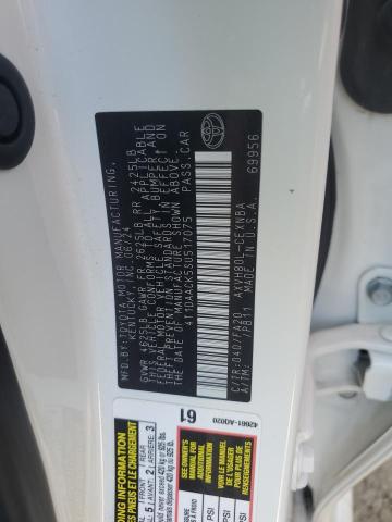 4T1DAACK5SU517075 - 2025 TOYOTA CAMRY XSE WHITE photo 12