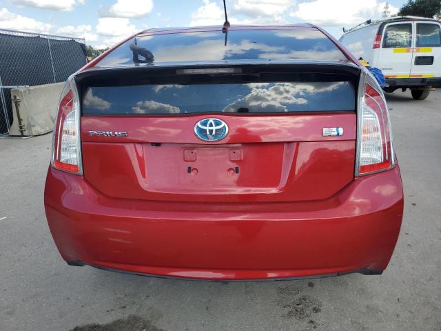JTDKN3DU7F0408478 - 2015 TOYOTA PRIUS RED photo 6