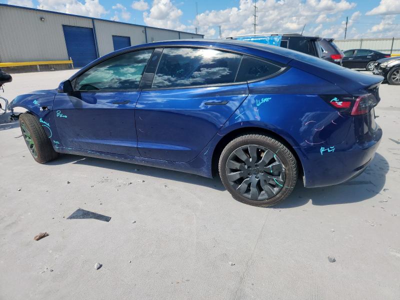5YJ3E1EB3NF351847 - 2022 TESLA MODEL 3 Синій фото 2