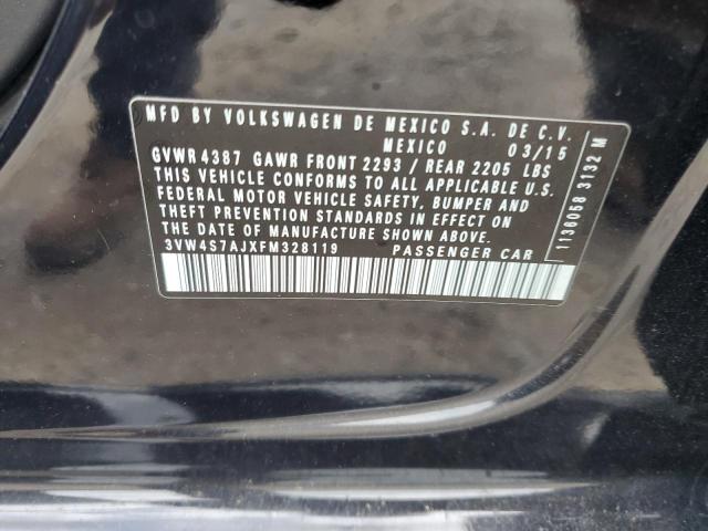 3VW4S7AJXFM328119 - 2015 VOLKSWAGEN JETTA GLI BLACK photo 12