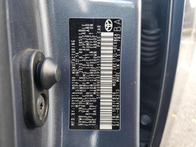 5YFBURHE6FP251170 - 2015 TOYOTA COROLLA L 灰色 照片 12