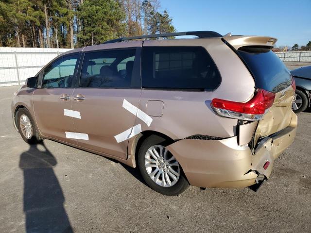 5TDYK3DC4BS013806 - 2011 TOYOTA SIENNA XLE GOLD photo 2