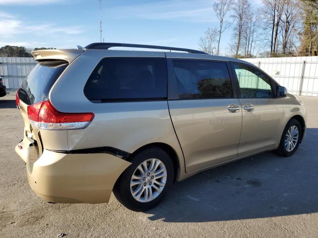 5TDYK3DC4BS013806 - 2011 TOYOTA SIENNA XLE GOLD photo 3