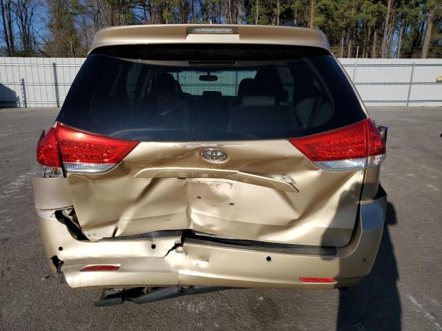 5TDYK3DC4BS013806 - 2011 TOYOTA SIENNA XLE GOLD photo 6