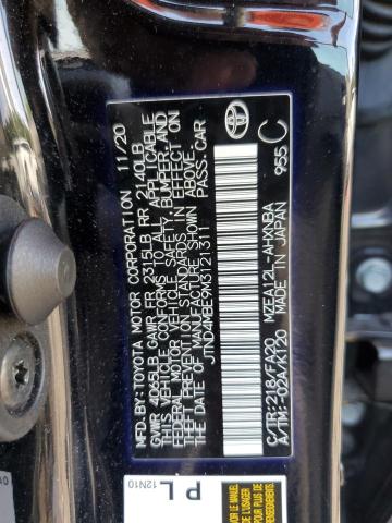 JTND4MBE9M3121311 - 2021 TOYOTA COROLLA SE BLACK photo 12