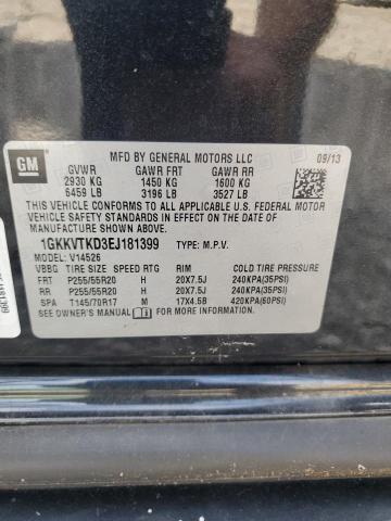 1GKKVTKD3EJ181399 - 2014 GMC ACADIA DENALI CHARCOAL photo 14