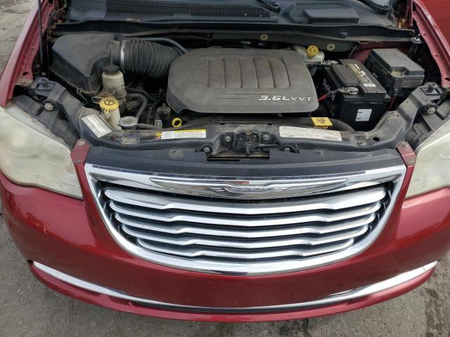 2C4RC1CG4CR199626 - 2012 CHRYSLER TOWN & COU TOURING L RED photo 12