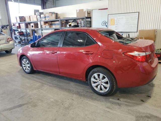 2T1BURHE6GC624614 - 2016 TOYOTA COROLLA L RED photo 2