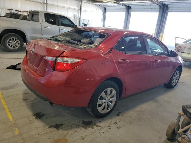 2T1BURHE6GC624614 - 2016 TOYOTA COROLLA L RED photo 3