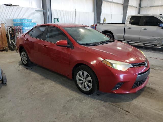 2T1BURHE6GC624614 - 2016 TOYOTA COROLLA L RED photo 4