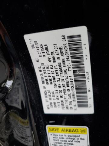 19UUA8F21CA008016 - 2012 ACURA TL 黑色 照片 12