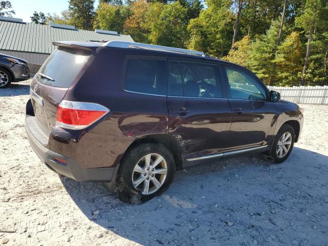 5TDBK3EH0DS210829 - 2013 TOYOTA HIGHLANDER BASE 勃艮第红 照片 3