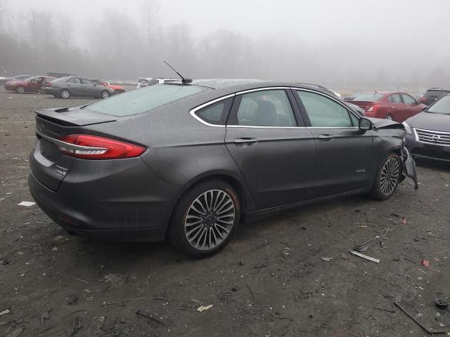 3FA6P0RU0JR181796 - 2018 FORD FUSION TITANIUM/PLATINUM HEV GRAY photo 3