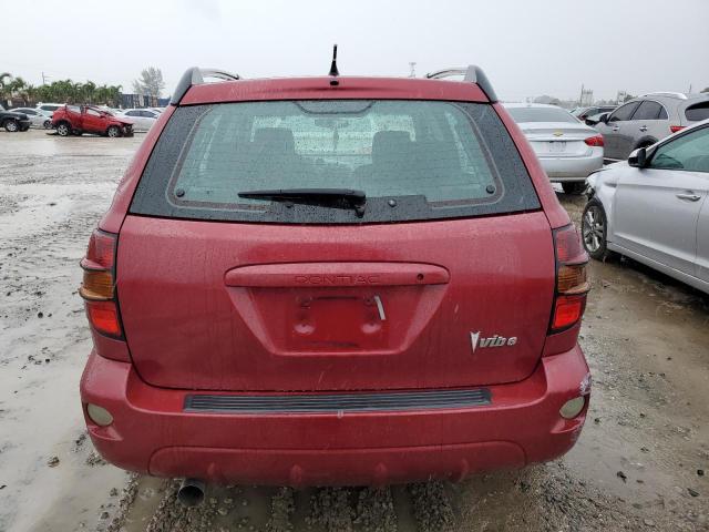 5Y2SL63895Z409105 - 2005 PONTIAC VIBE RED photo 6