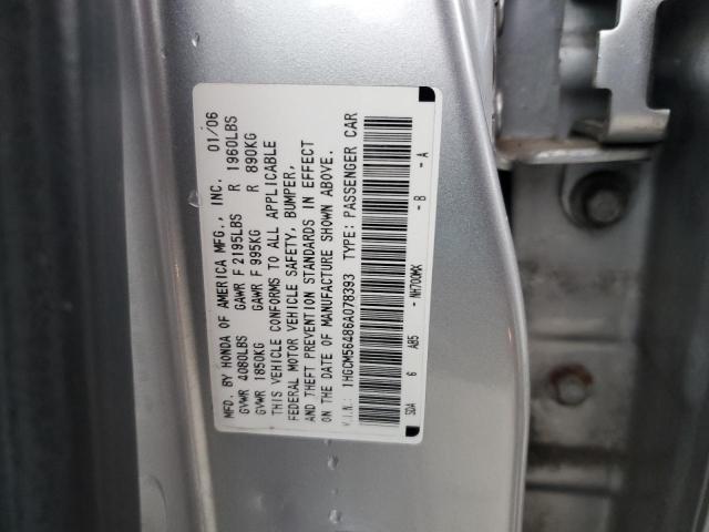 1HGCM56486A078393 - 2006 HONDA ACCORD LX SILVER photo 13