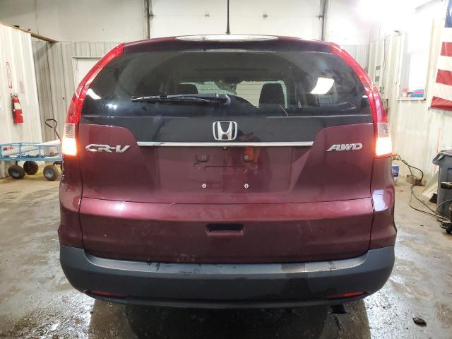 5J6RM4H53EL100614 - 2014 HONDA CR-V EX BURGUNDY photo 6