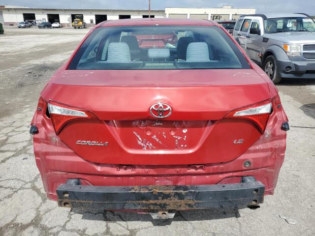2T1BURHEXFC382456 - 2015 TOYOTA COROLLA L RED photo 6