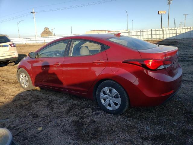 5NPDH4AE2GH665278 - 2016 HYUNDAI ELANTRA SE RED photo 2