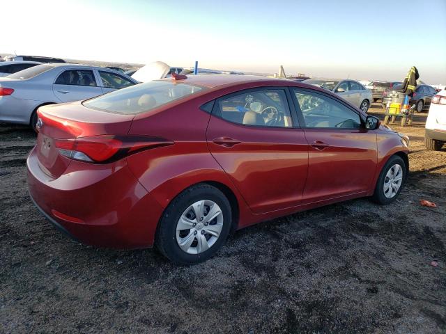 5NPDH4AE2GH665278 - 2016 HYUNDAI ELANTRA SE RED photo 3