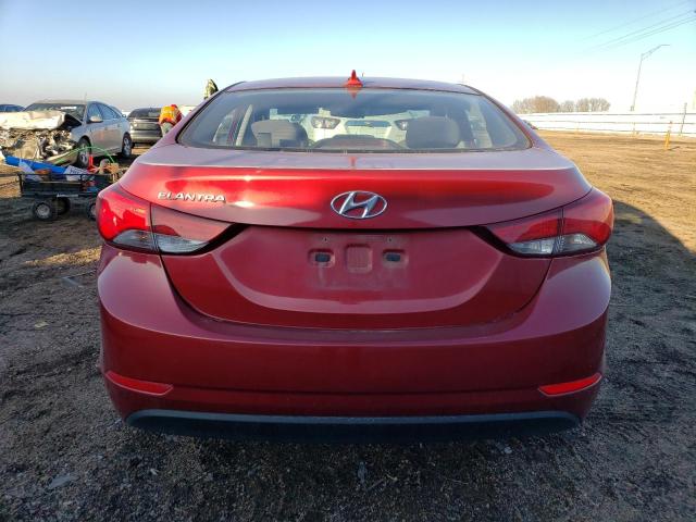 5NPDH4AE2GH665278 - 2016 HYUNDAI ELANTRA SE RED photo 6