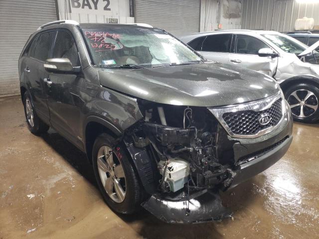 5XYKUDA21CG230441 - 2012 KIA SORENTO EX GREEN photo 4