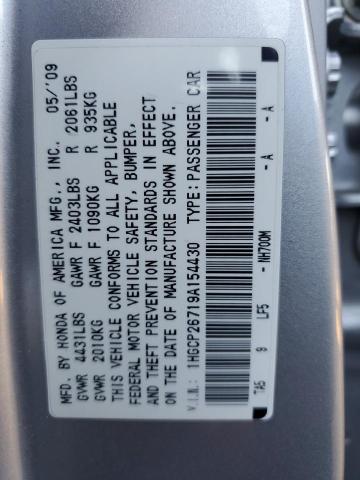 1HGCP26719A154430 - 2009 HONDA ACCORD EX SILVER photo 12