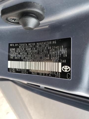 5YFB4MDE1SP313562 - 2025 TOYOTA COROLLA LE أزرق صورة 12