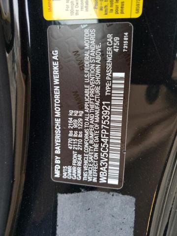 WBA3V5C54FP753921 - 2015 BMW 428 I BLACK photo 12