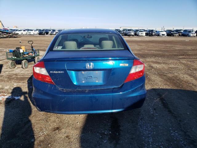 2HGFB2F53CH507138 - 2012 HONDA CIVIC LX BLUE photo 6