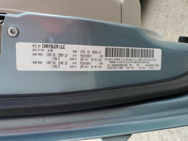 2A8HR54P48R672635 - 2008 CHRYSLER TOWN & COU TOURING BLUE photo 14