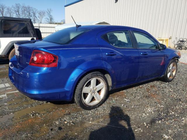 1C3CDZCB5CN315097 - 2012 DODGE AVENGER SXT BLUE photo 3