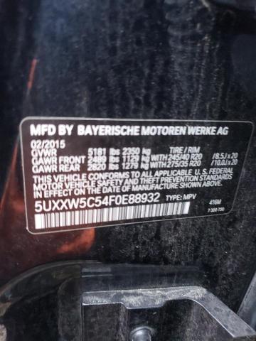 5UXXW5C54F0E88932 - 2015 BMW X4 XDRIVE35I BLACK photo 14