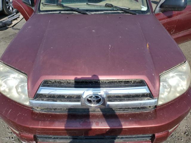 JTEBU14R758029009 - 2005 TOYOTA 4RUNNER SR5 BURGUNDY photo 12