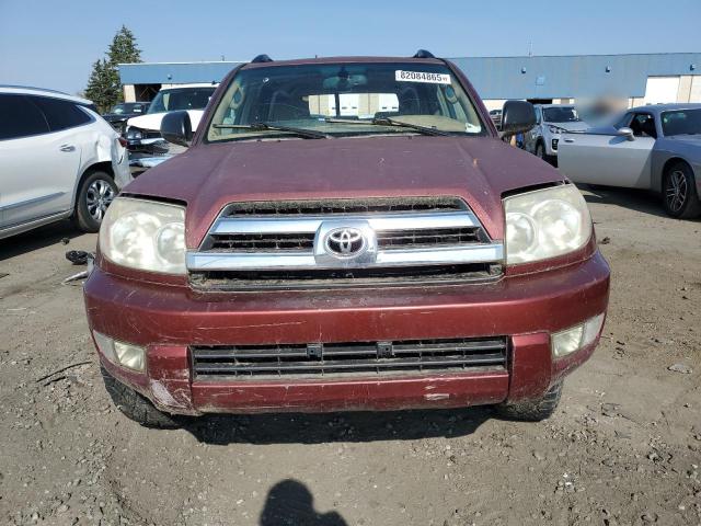 JTEBU14R758029009 - 2005 TOYOTA 4RUNNER SR5 BURGUNDY photo 5