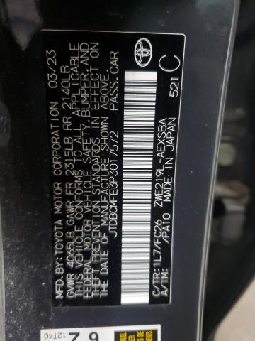 JTDBCMFE3P3017572 - 2023 TOYOTA COROLLA LE رمادي صورة 13