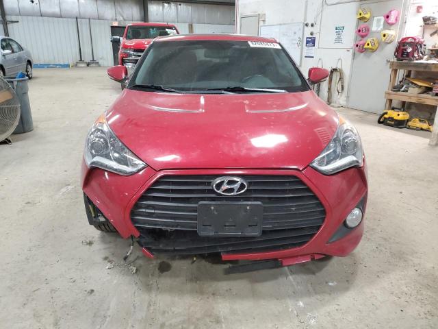 KMHTC6AE9FU240971 - 2015 HYUNDAI VELOSTER TURBO RED photo 5