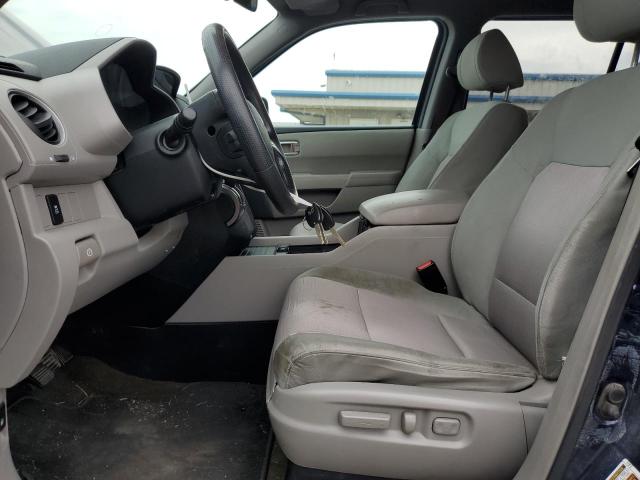 5FNYF4H40EB038210 - 2014 HONDA PILOT EX BLUE photo 7