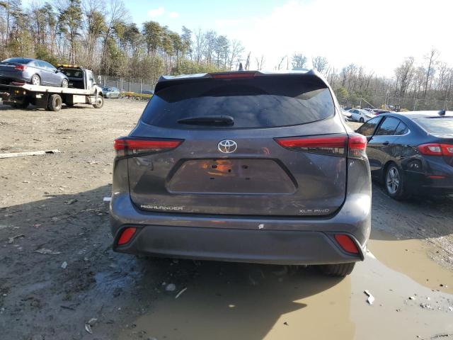 5TDHZRBH2LS019019 - 2020 TOYOTA HIGHLANDER XLE GRAY photo 6