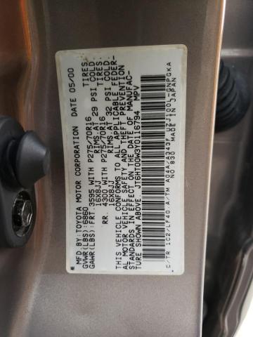 JT6HT00W3Y0116794 - 2000 LEXUS LX 470 BROWN photo 13