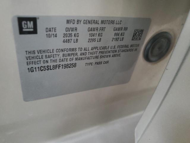 1G11C5SL8FF198258 - 2015 CHEVROLET MALIBU 1LT Күміс фото 12