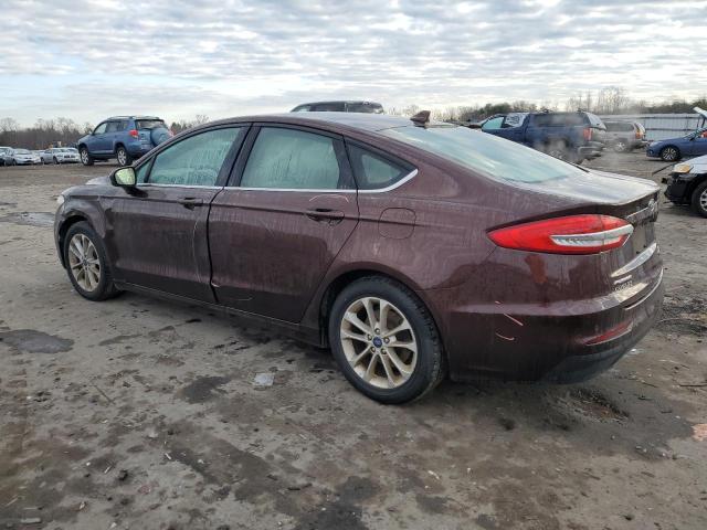 3FA6P0HD6KR163077 - 2019 FORD FUSION SE MAROON photo 2