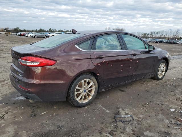 3FA6P0HD6KR163077 - 2019 FORD FUSION SE MAROON photo 3