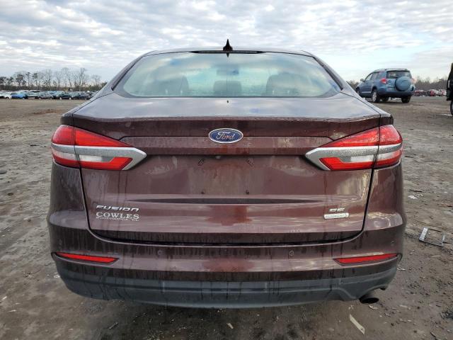 3FA6P0HD6KR163077 - 2019 FORD FUSION SE MAROON photo 6