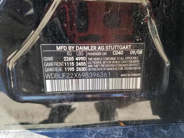 WDBUF22X69B396361 - 2009 MERCEDES-BENZ E 320 CDI BLACK photo 12