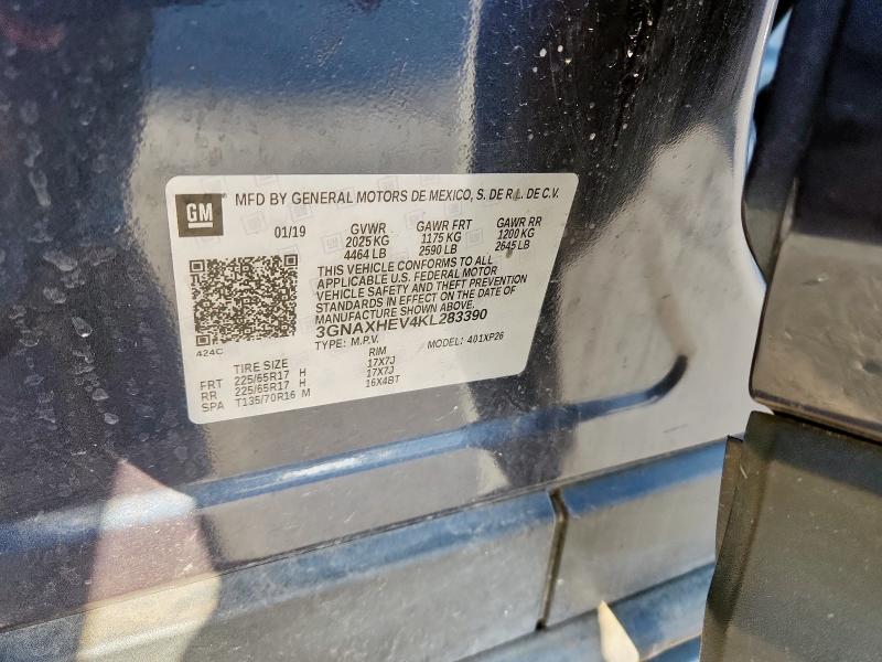 3GNAXHEV4KL283390 - 2019 CHEVROLET EQUINOX LS Mavi foto 14