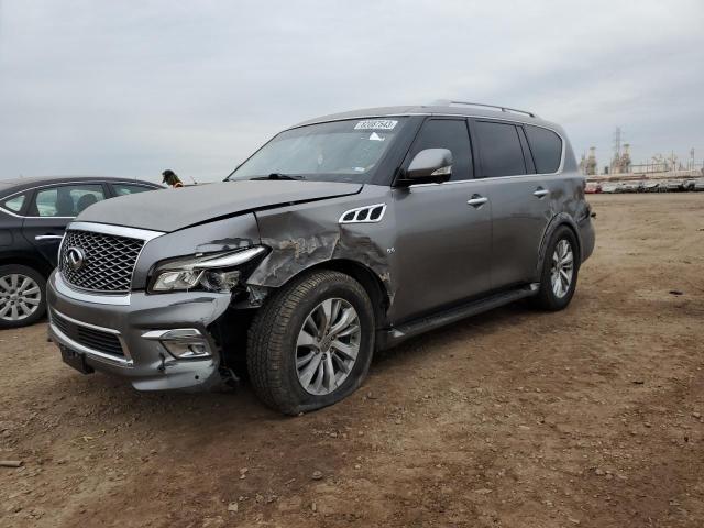 JN8AZ2NF9F9570736 - 2015 INFINITI QX80 GRAY photo 1