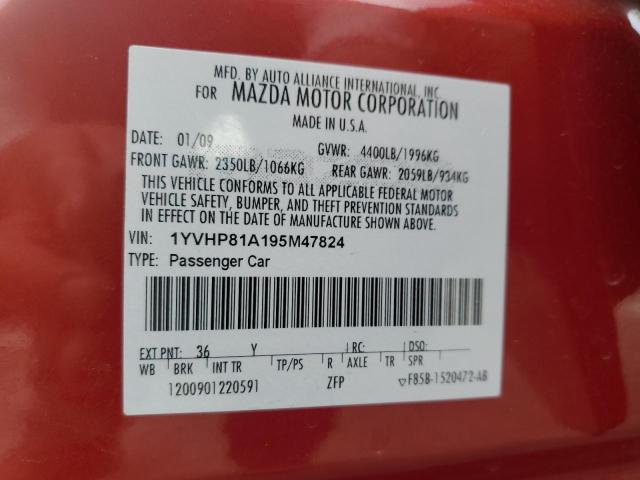 1YVHP81A195M47824 - 2009 MAZDA 6 I 红色 照片 13