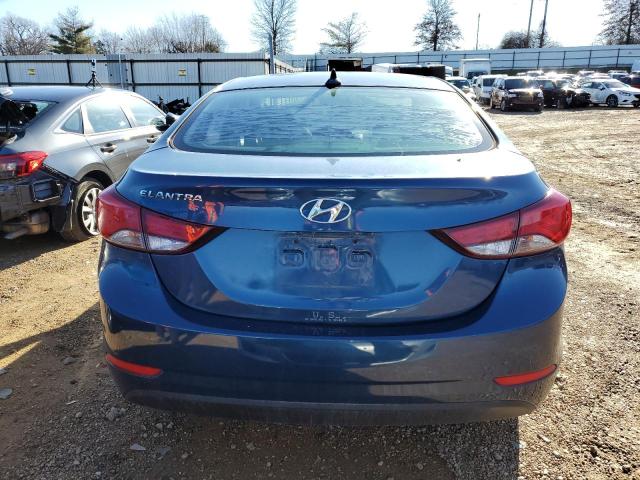 KMHDH4AEXFU392610 - 2015 HYUNDAI ELANTRA SE BLUE photo 6